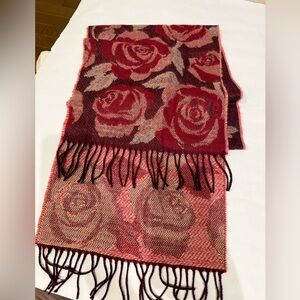 D&Y super soft Red and brown  Rose Scarf